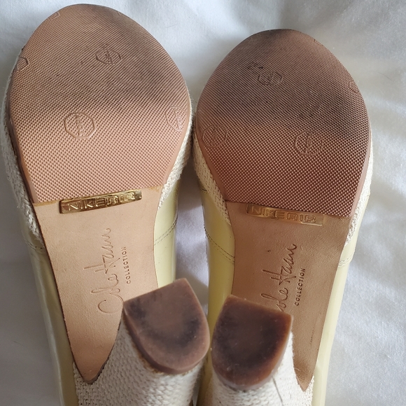Cole Haan Nike Air Yellow Peep Toe Heels - Picture 12 of 16
